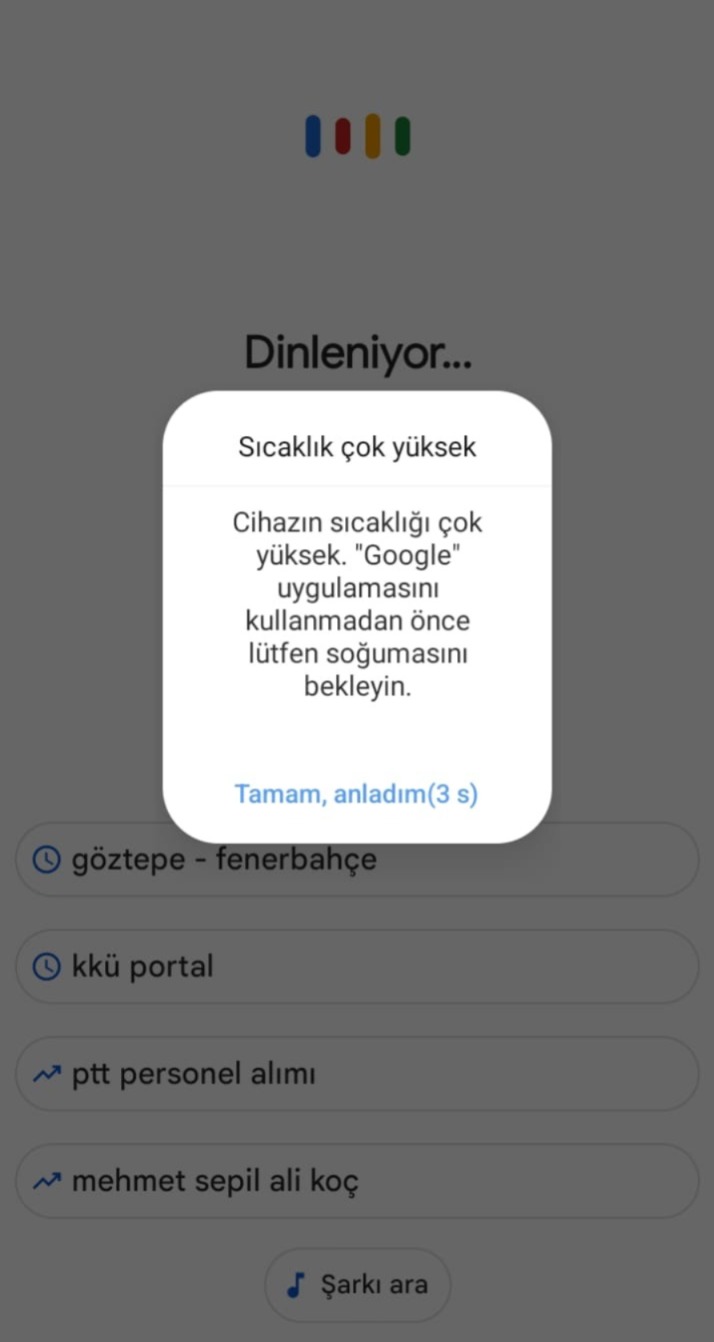 Google Uyari