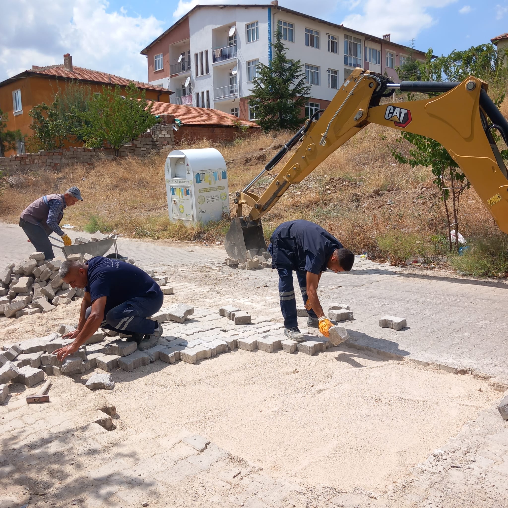 Kırıkkale’de Kilit Parke Çalışmaları Devam Ediyor (1)