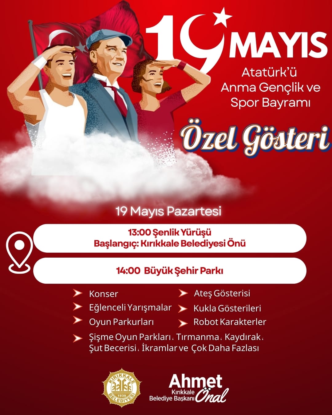 Kırıkkale’de 19 Mayıs Coşkusu “ Şenlik Yürüyüşü” Renklenecek