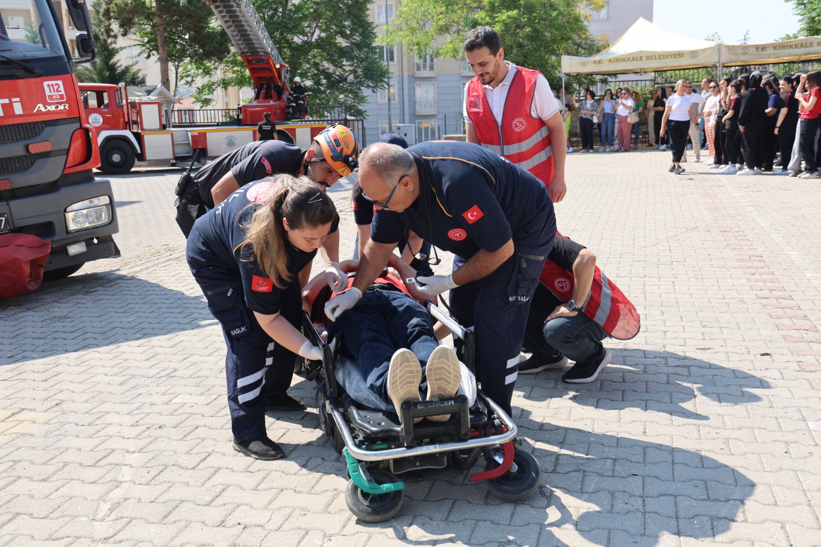 Kırıkkale’de Okulda Gerçeği Aratmayan Yangın Tatbikatı1 (3)
