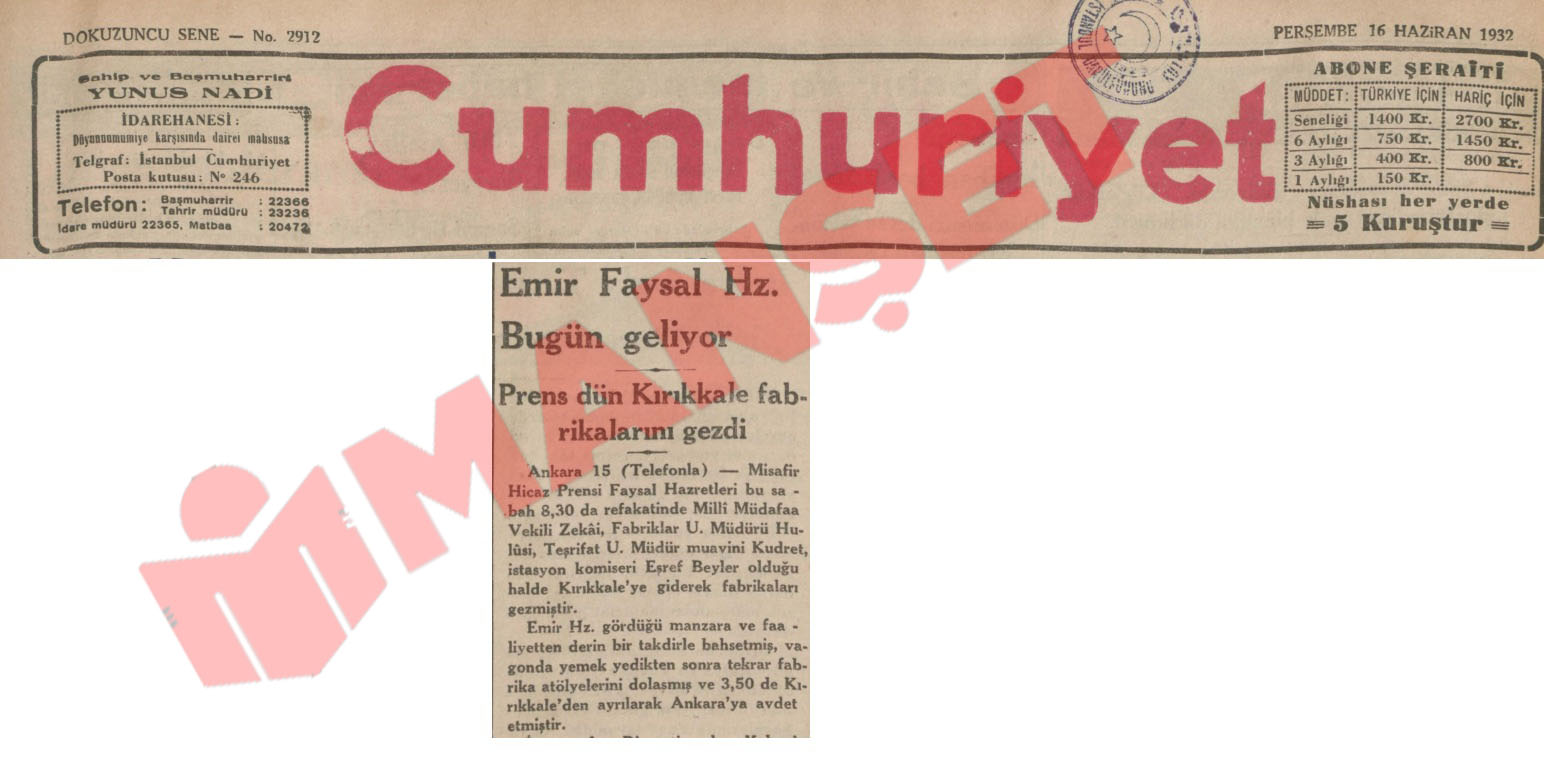 Ziyaret Dönemine Ait Gazete Küpürü 2