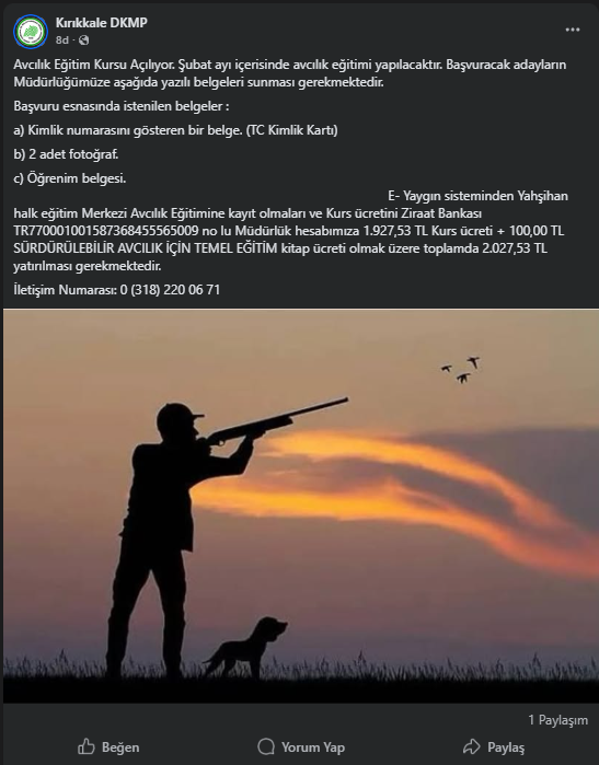 Dkmp Avcılık Kursu