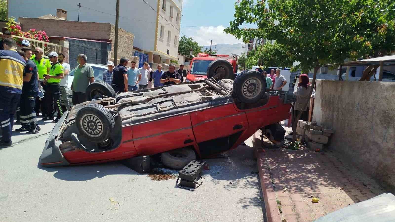 Niğde'de otomobil ters döndü: 1 yaralı