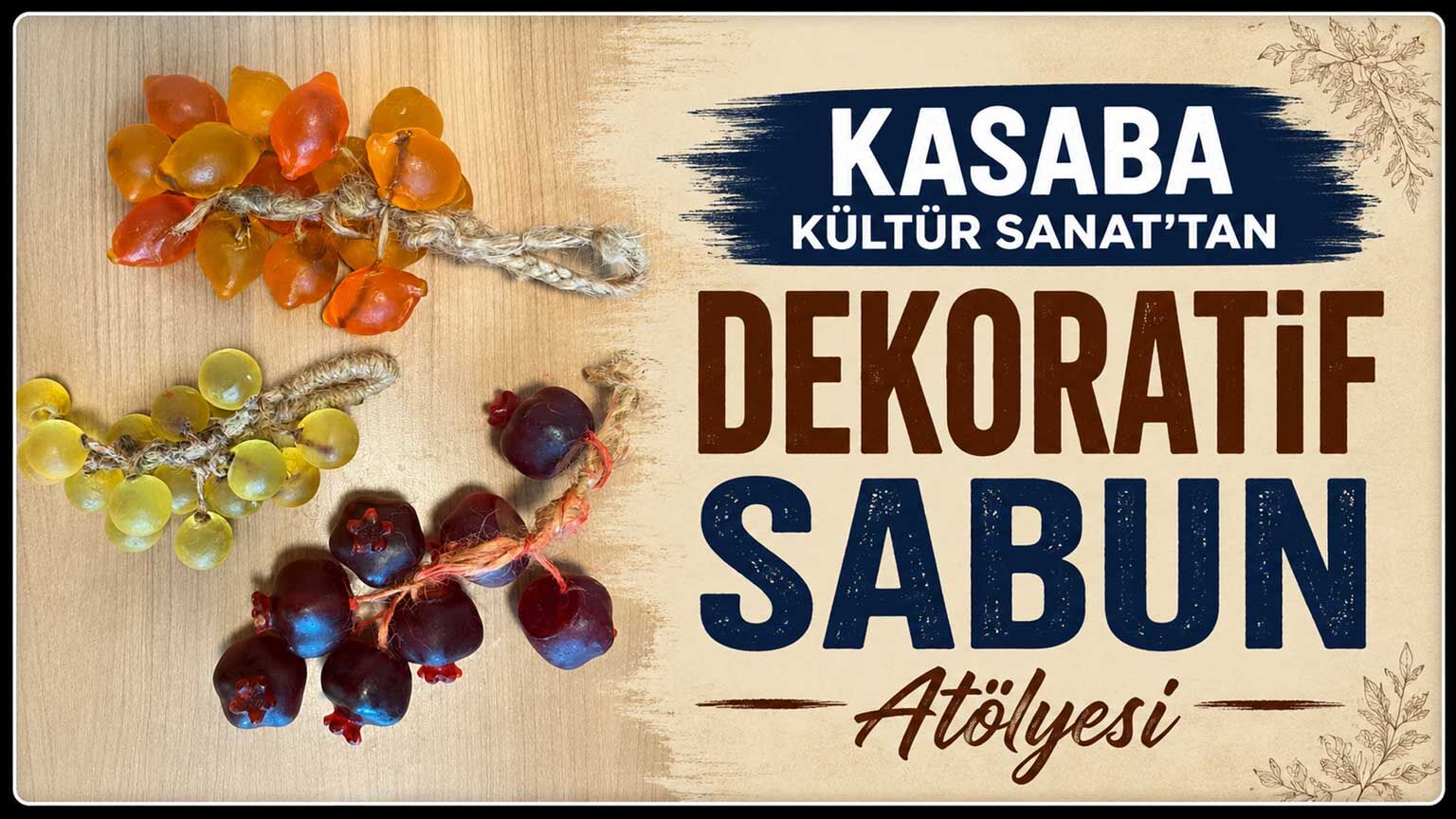 Kasaba Kültür Sanat’tan Dekoratif Sabun Atölyesi