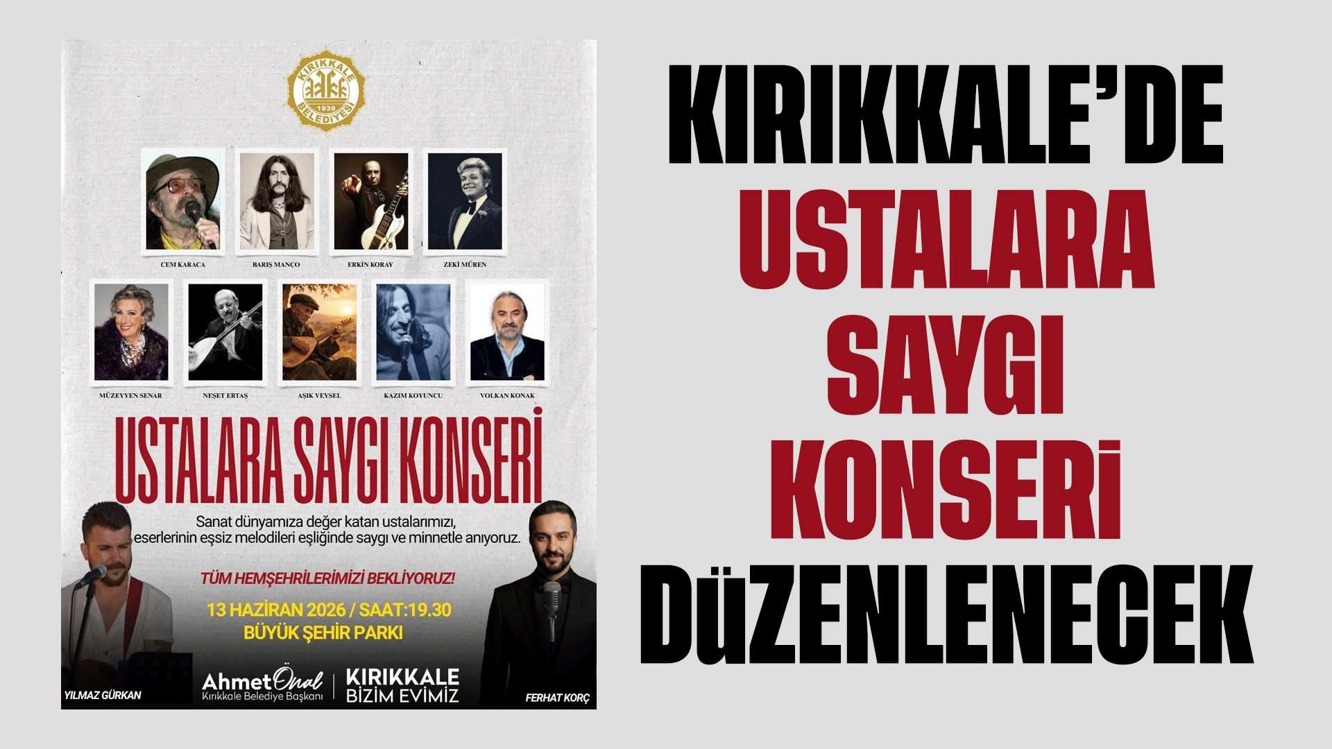 Kırıkkale’de Türk Müziği Gecesi düzenlenecek