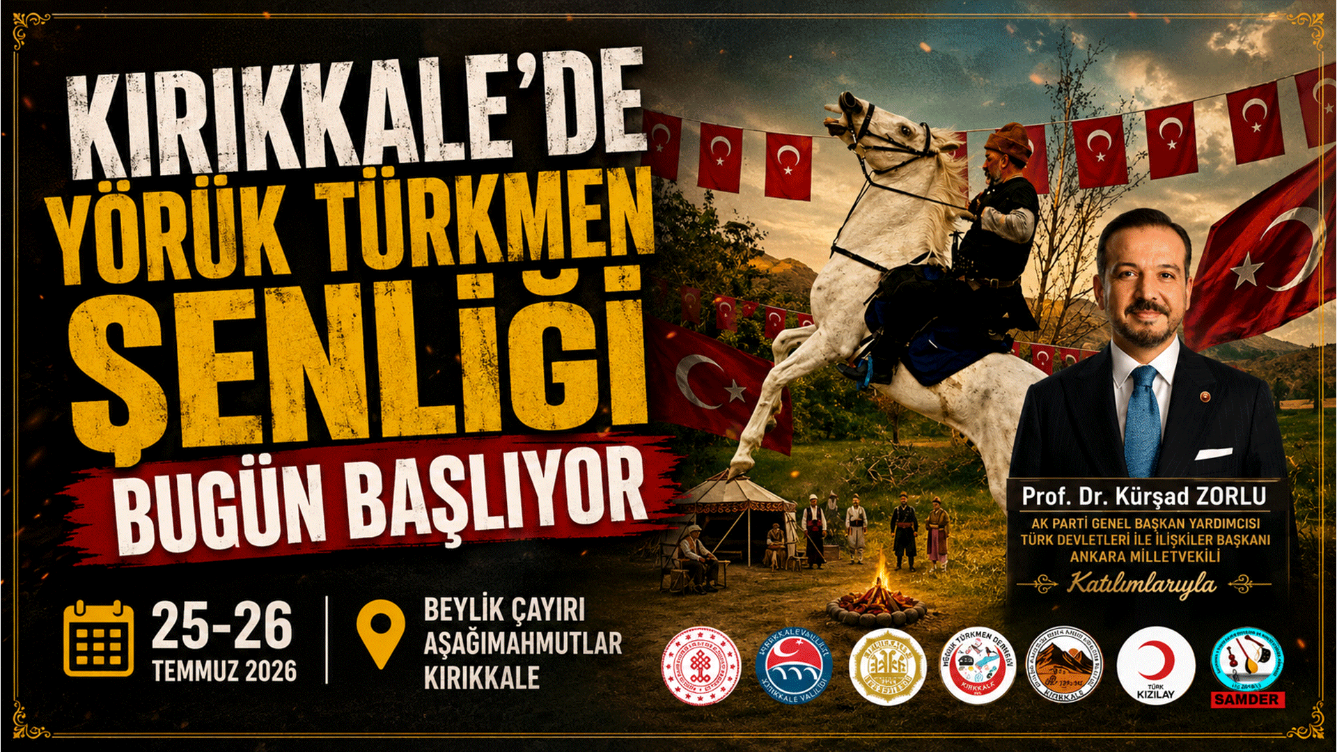 Kırıkkale'de Yörük Türkmen Şenliği bugün başlıyor