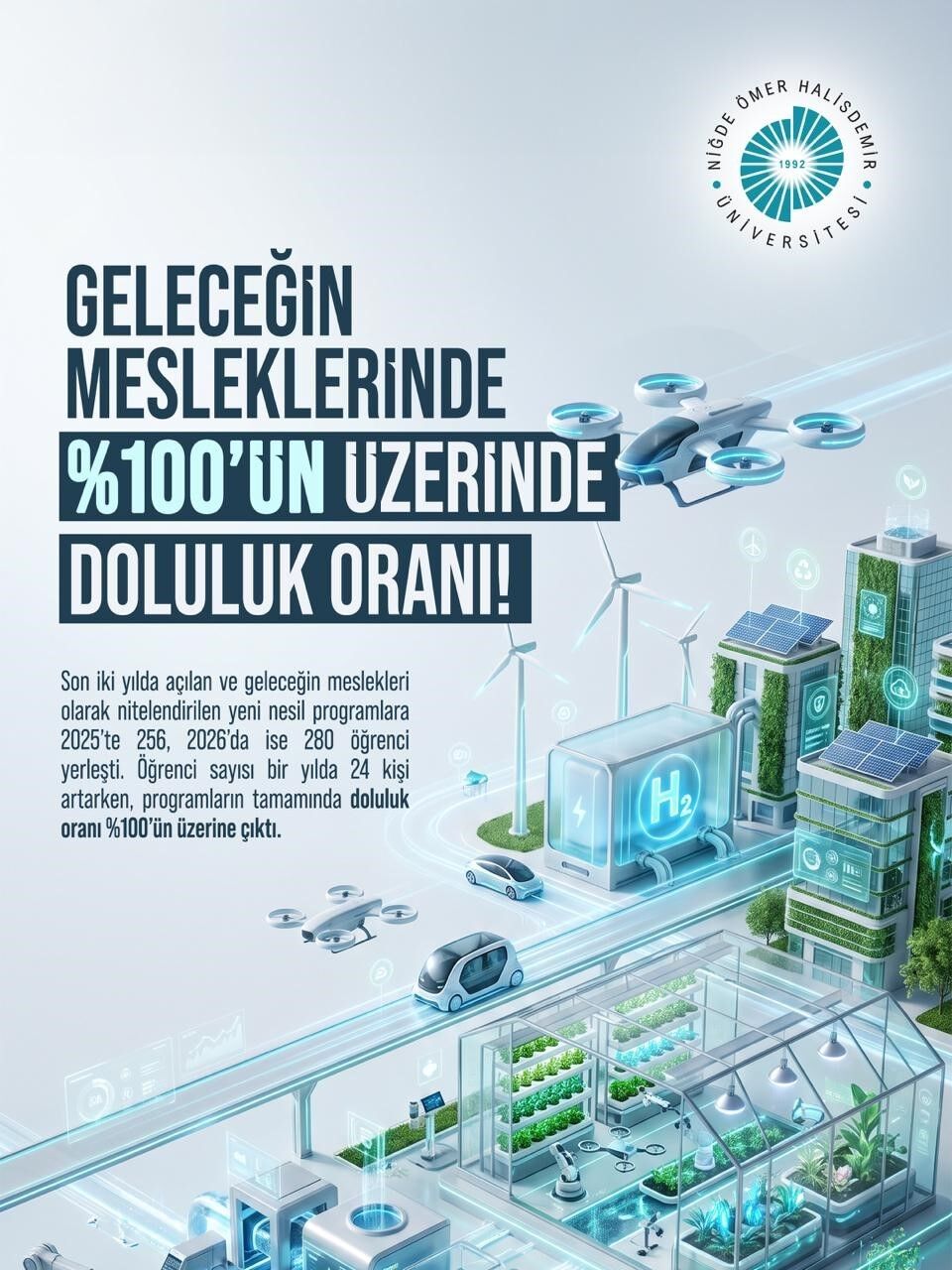 Ömer Halisdemir Üniversitesi'nde geleceğin mesleklerine yoğun ilgi