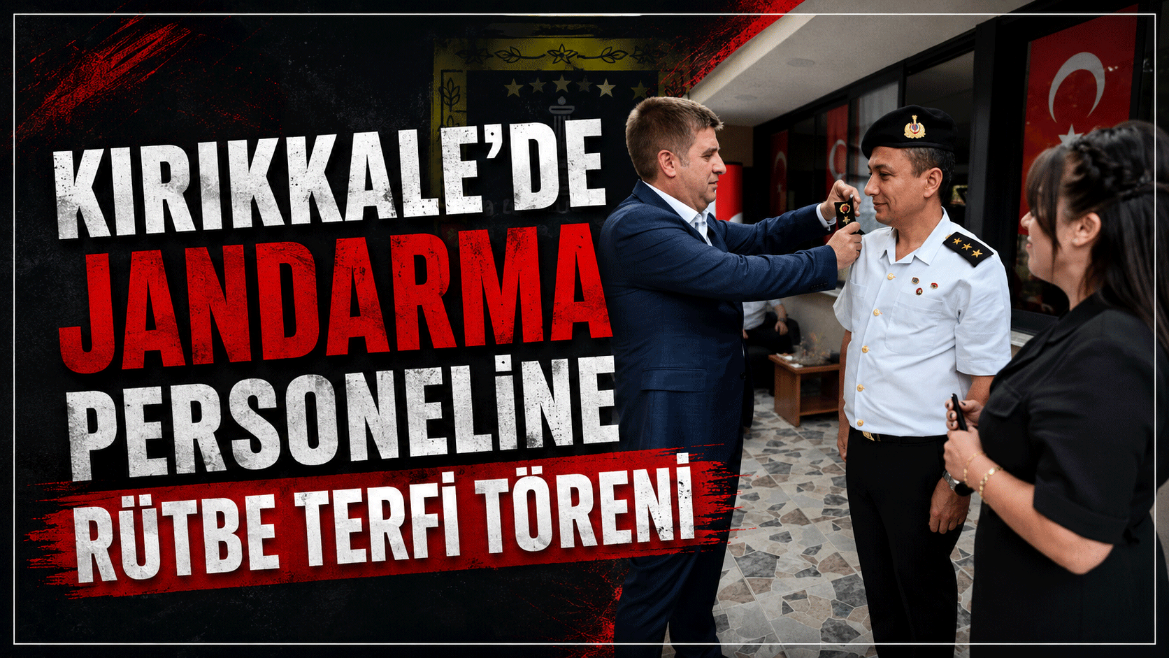 Kırıkkale’de jandarma personeline rütbe terfi töreni