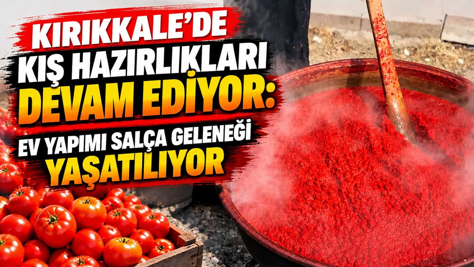 Kırıkkale’de kış hazırlıkları devam ediyor: Ev yapımı salça geleneği yaşatılıyor