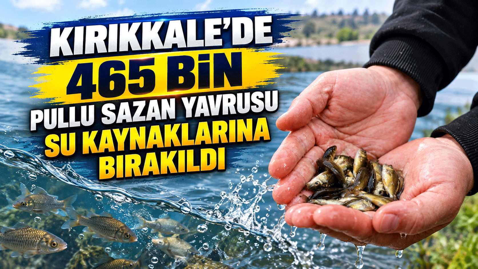 Kırıkkale'de 465 bin pullu sazan yavrusu su kaynaklarına bırakıldı
