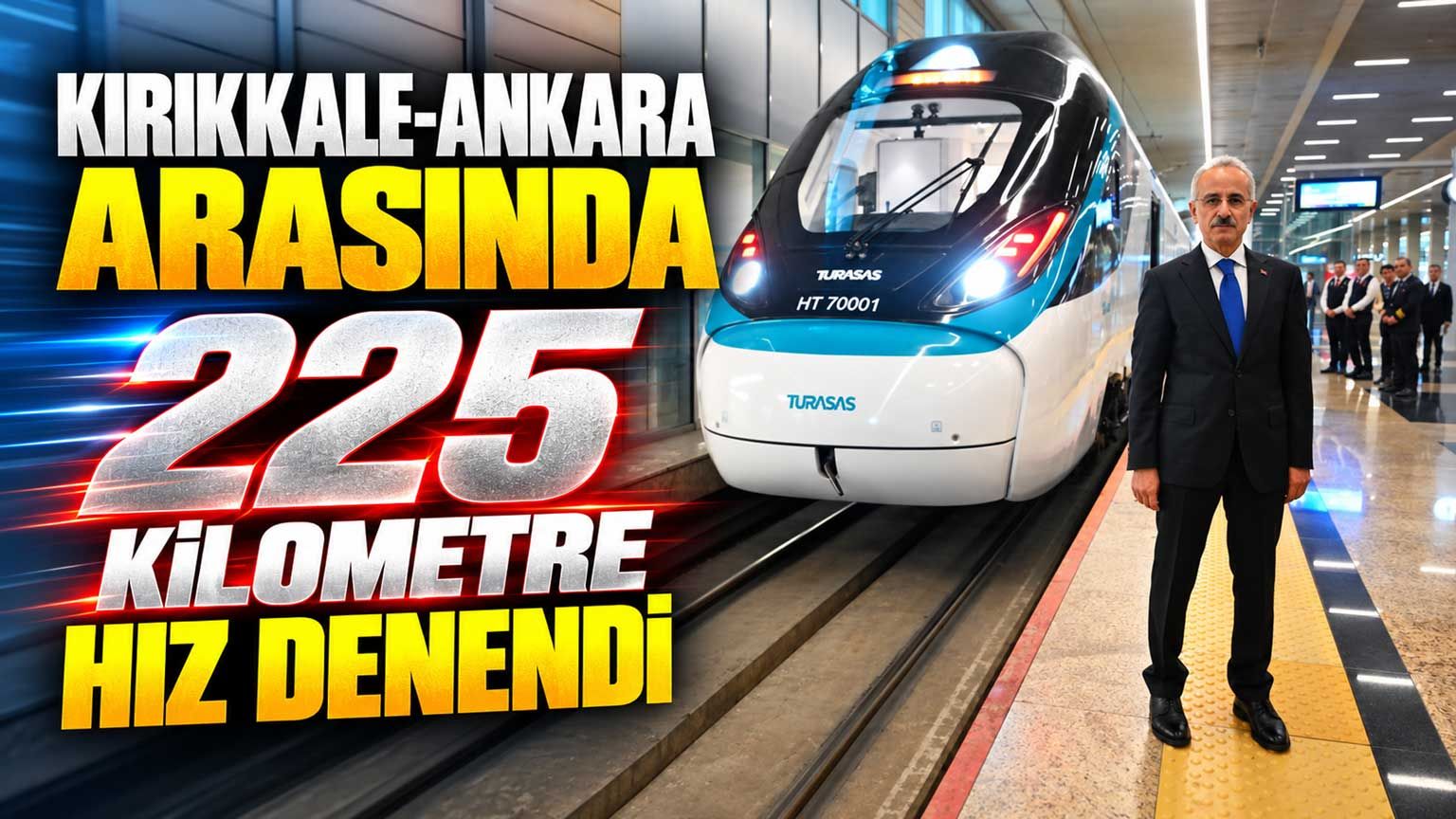 Kırıkkale-Ankara arasında 225 kilometre hız denendi