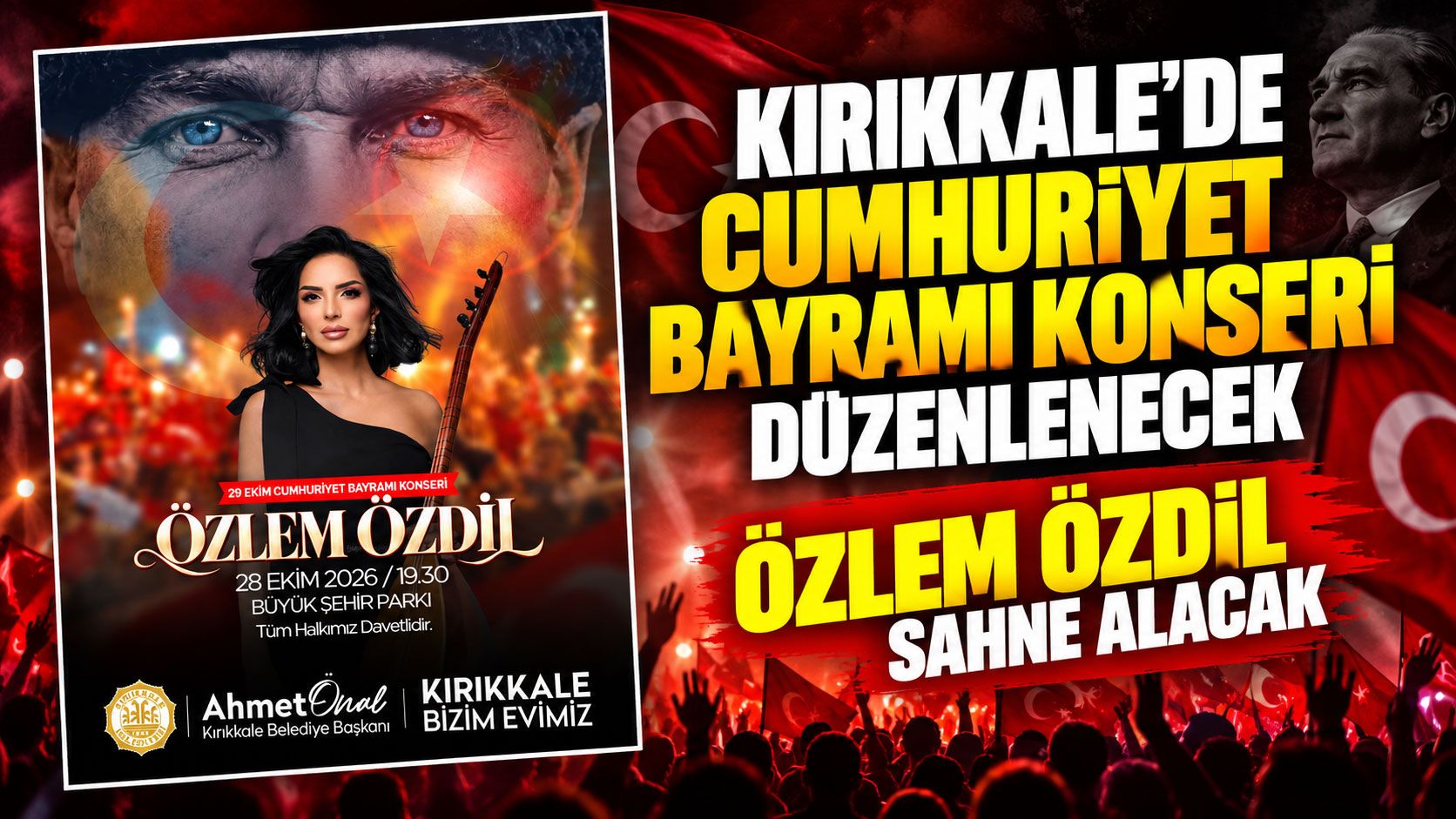 Kırıkkale’de Cumhuriyet Bayramı konseri düzenlenecek