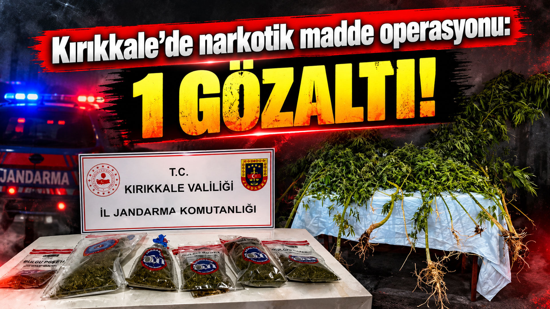 Kırıkkale’de narkotik madde operasyonu: 1 gözaltı!