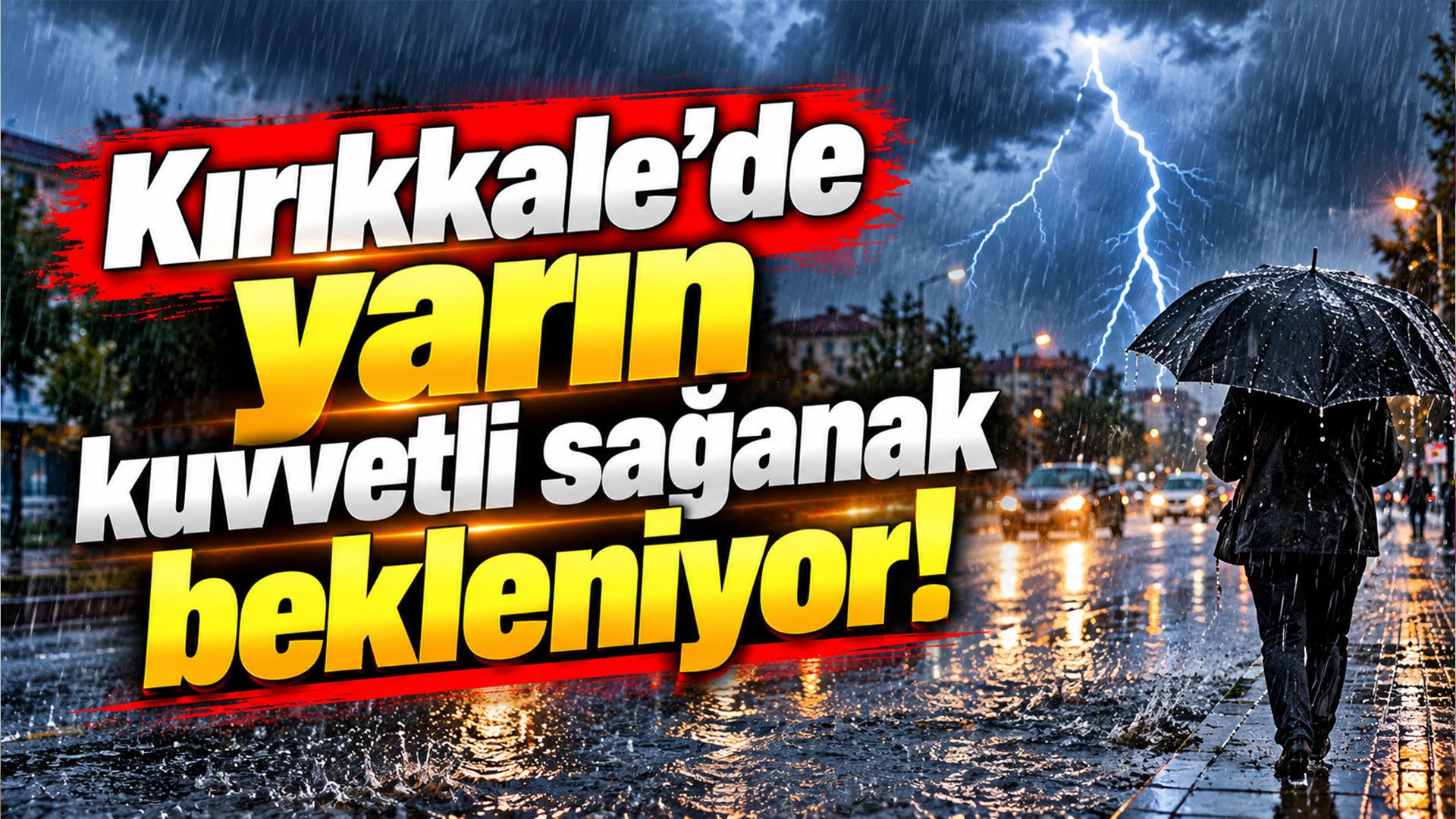 Kırıkkale’de yarın kuvvetli sağanak bekleniyor!