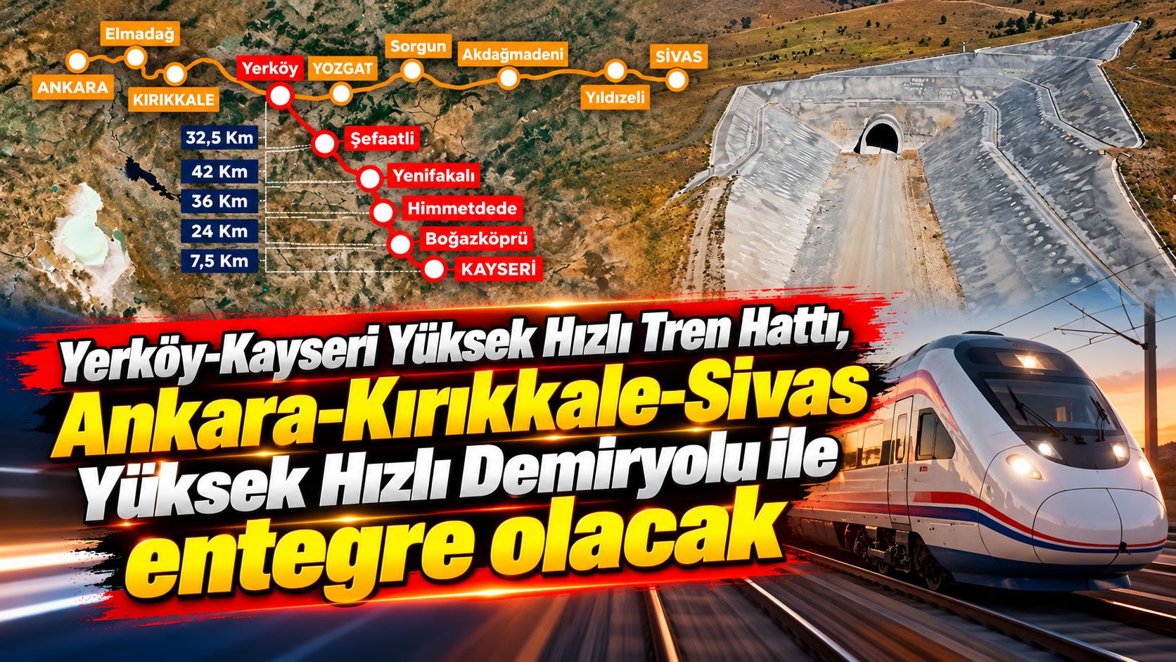 Ankara-Kayseri arası 1 saat 45 dakikaya düşecek